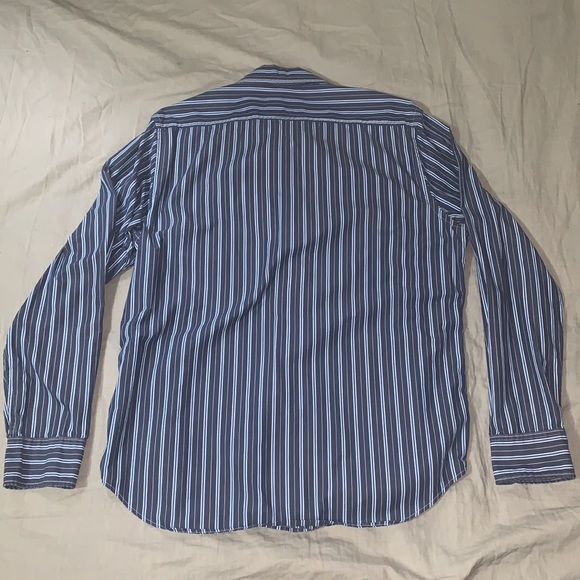 🦅American Eagle🦅 Men’s Size Large Blue Button Down - Picture 2 of 6